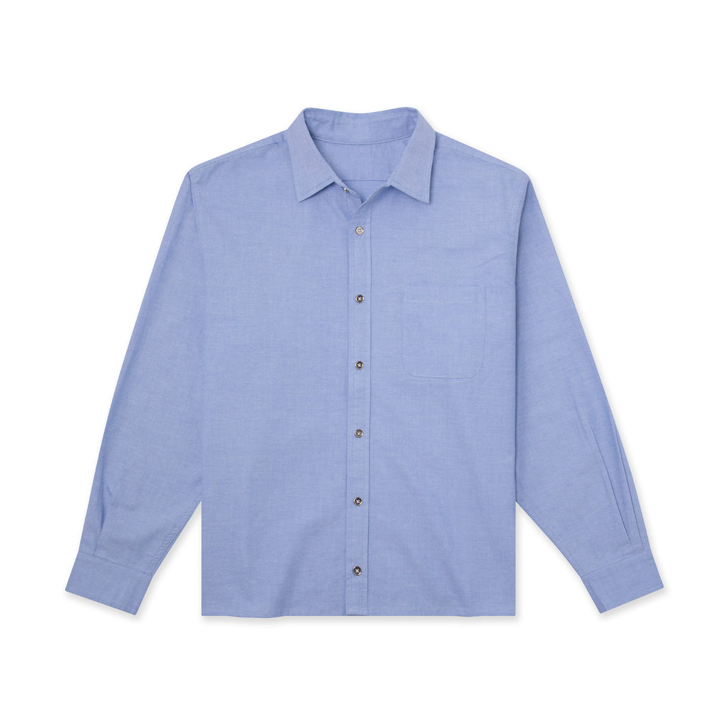 Boxy Dress Shirt In Oxford Blue