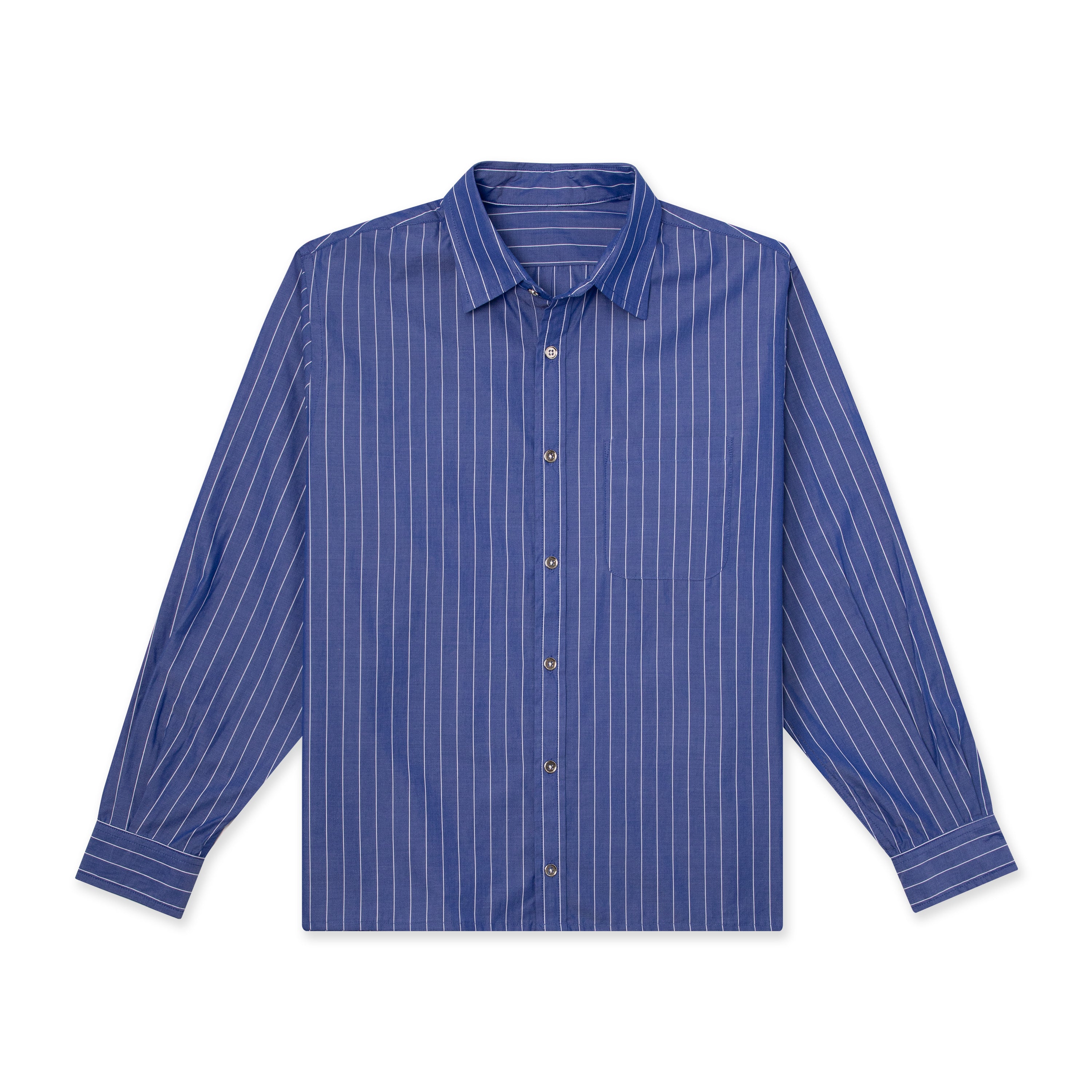 Boxy Dress Shirt In French Blue