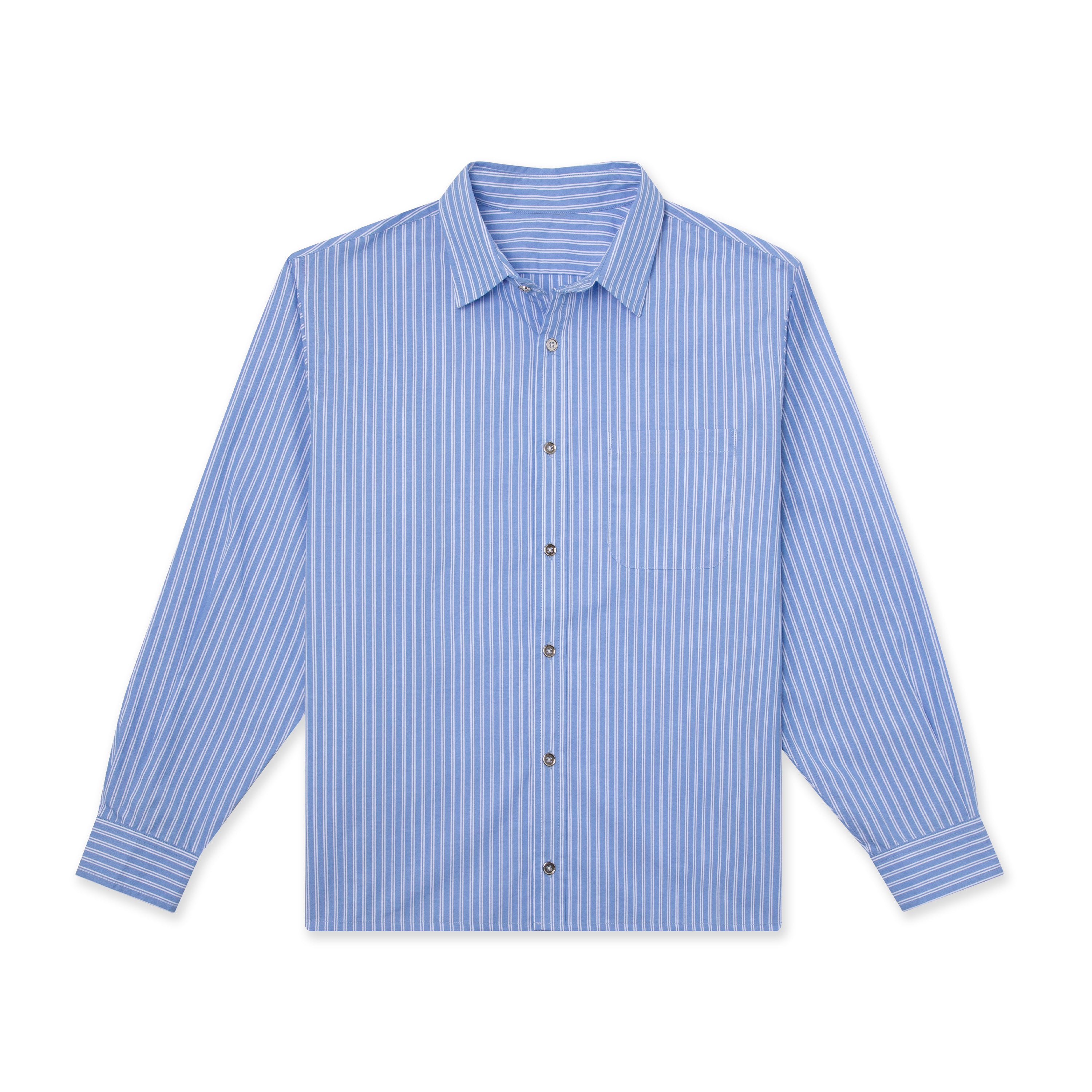 Boxy Dress Shirt In Somerset Blue